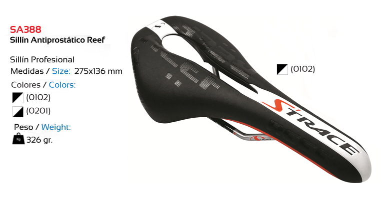 SILLIN BICICLETA TKX STRACE REEF NEGRO BLANCO